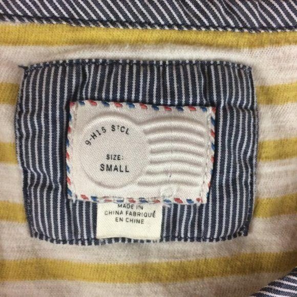 *SOLD* Anthropologie 9-H15 Women's Small Striped Button Back Top 3/4 Sleeves - Picture 5 of 8
